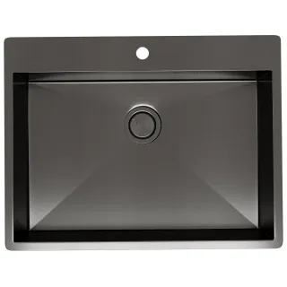 Мойка кухонная Reflexion Iseo 65-BL RX2265BL оружейная сталь